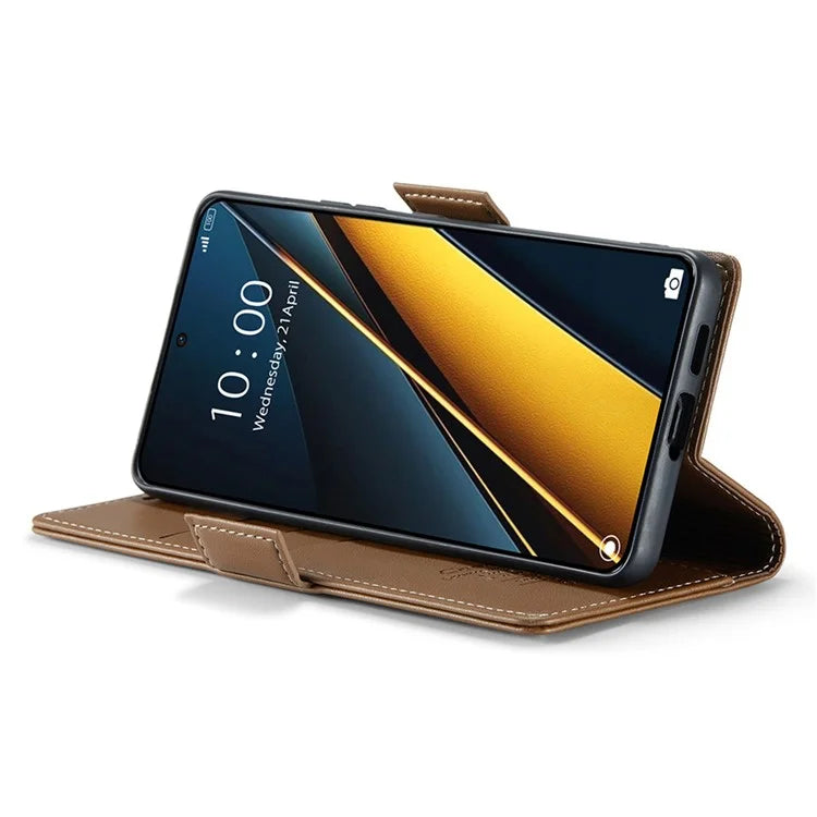 CASEME 023 Series For Xiaomi Poco X6 Pro 5G / Redmi K70E 5G Case RFID Blocking Phone Leather Cover