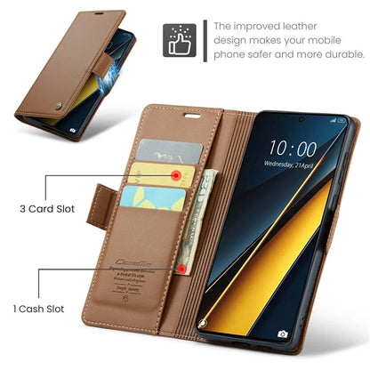 CASEME 023 Series For Xiaomi Poco X6 Pro 5G / Redmi K70E 5G Case RFID Blocking Phone Leather Cover