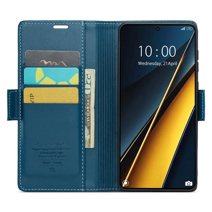 CASEME 023 Series For Xiaomi Poco X6 Pro 5G / Redmi K70E 5G Case RFID Blocking Phone Leather Cover