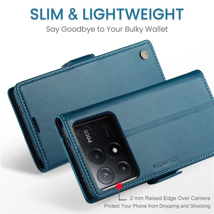 CASEME 023 Series For Xiaomi Poco X6 Pro 5G / Redmi K70E 5G Case RFID Blocking Phone Leather Cover