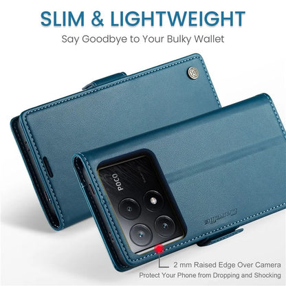 CASEME 023 Series For Xiaomi Poco X6 Pro 5G / Redmi K70E 5G Case RFID Blocking Phone Leather Cover