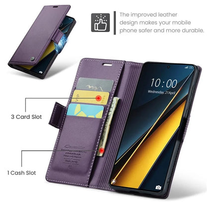 CASEME 023 Series For Xiaomi Poco X6 Pro 5G / Redmi K70E 5G Case RFID Blocking Phone Leather Cover