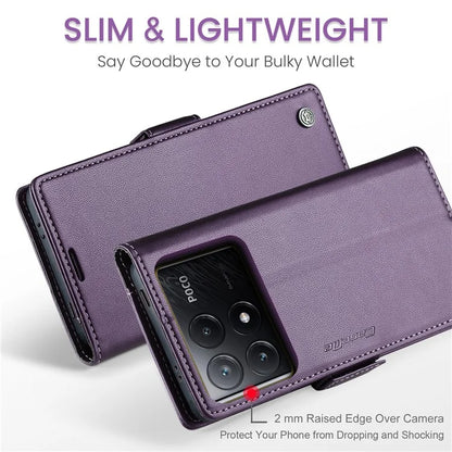 CASEME 023 Series For Xiaomi Poco X6 Pro 5G / Redmi K70E 5G Case RFID Blocking Phone Leather Cover