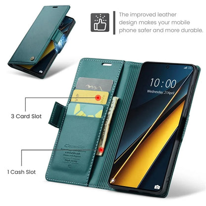 CASEME 023 Series For Xiaomi Poco X6 Pro 5G / Redmi K70E 5G Case RFID Blocking Phone Leather Cover