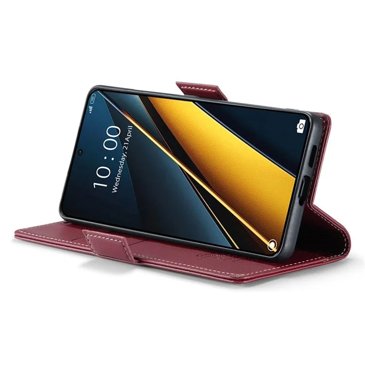 CASEME 023 Series For Xiaomi Poco X6 Pro 5G / Redmi K70E 5G Case RFID Blocking Phone Leather Cover