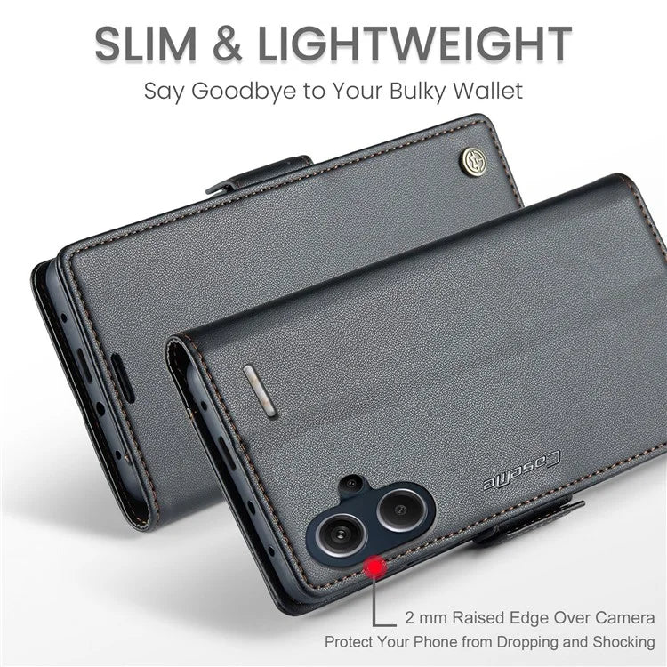 CASEME 023 Series For Xiaomi Redmi Note 13 Pro+ 5G Leather Case Glossy Phone Cover RFID Blocking