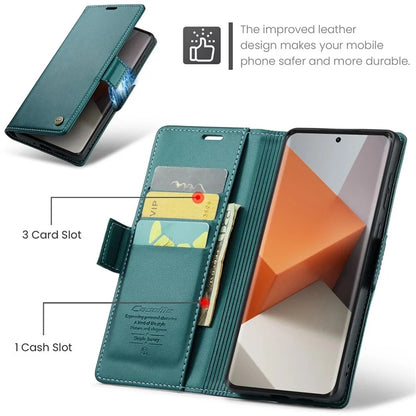 CASEME 023 Series For Xiaomi Redmi Note 13 Pro+ 5G Leather Case Glossy Phone Cover RFID Blocking