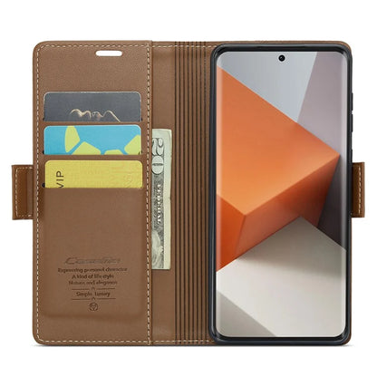 CASEME 023 Series For Xiaomi Redmi Note 13 Pro+ 5G Leather Case Glossy Phone Cover RFID Blocking