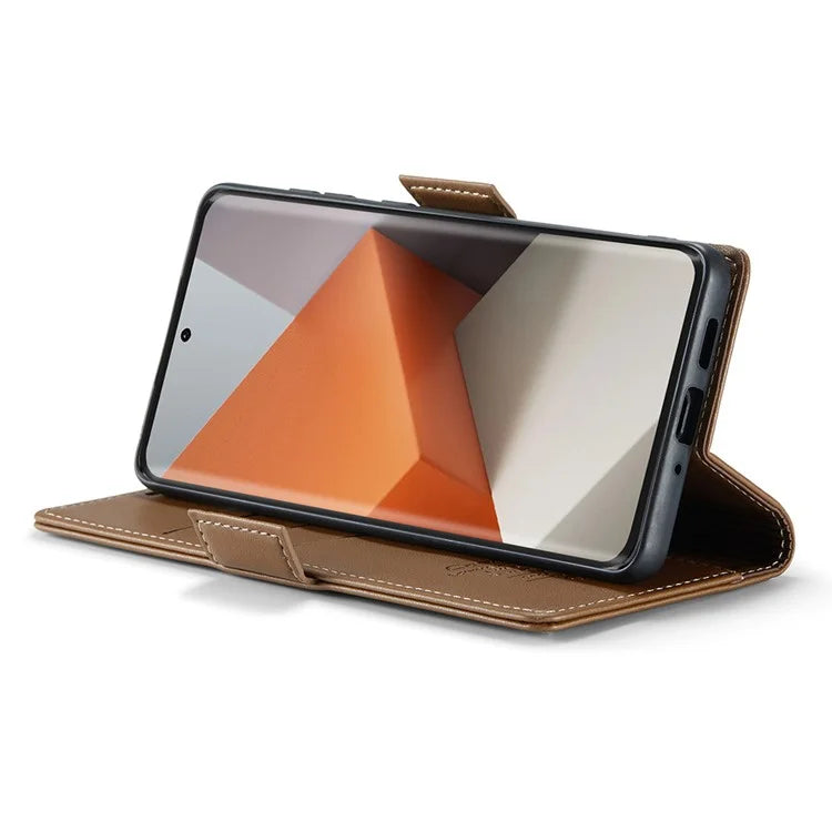 CASEME 023 Series For Xiaomi Redmi Note 13 Pro+ 5G Leather Case Glossy Phone Cover RFID Blocking