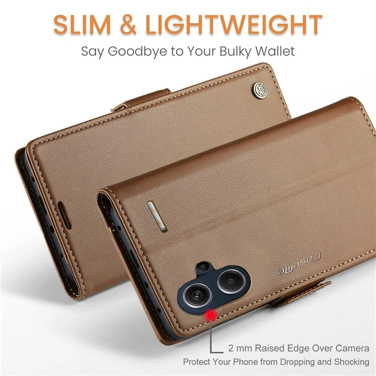 CASEME 023 Series For Xiaomi Redmi Note 13 Pro+ 5G Leather Case Glossy Phone Cover RFID Blocking
