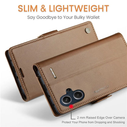 CASEME 023 Series For Xiaomi Redmi Note 13 Pro+ 5G Leather Case Glossy Phone Cover RFID Blocking