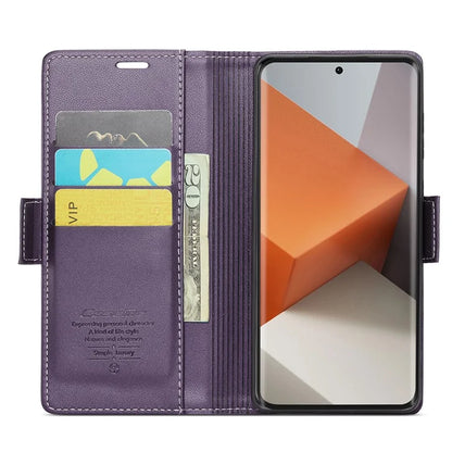 CASEME 023 Series For Xiaomi Redmi Note 13 Pro+ 5G Leather Case Glossy Phone Cover RFID Blocking