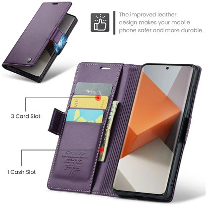 CASEME 023 Series For Xiaomi Redmi Note 13 Pro+ 5G Leather Case Glossy Phone Cover RFID Blocking
