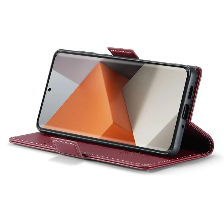 CASEME 023 Series For Xiaomi Redmi Note 13 Pro+ 5G Leather Case Glossy Phone Cover RFID Blocking