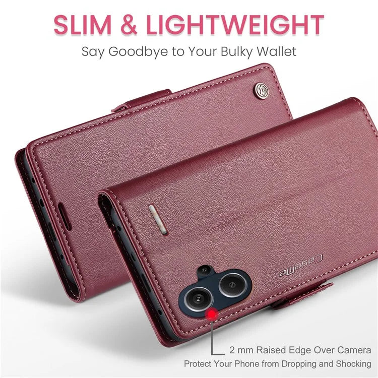CASEME 023 Series For Xiaomi Redmi Note 13 Pro+ 5G Leather Case Glossy Phone Cover RFID Blocking