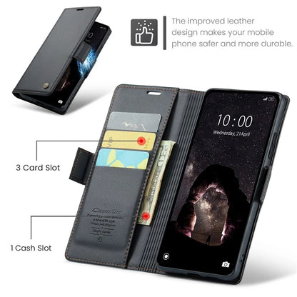 CASEME 023 Series For Xiaomi Redmi Note 13 5G Stand Case RFID Blocking Glossy Phone Cover