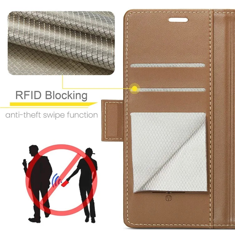 CASEME 023 Series For Xiaomi Redmi Note 13 5G Stand Case RFID Blocking Glossy Phone Cover