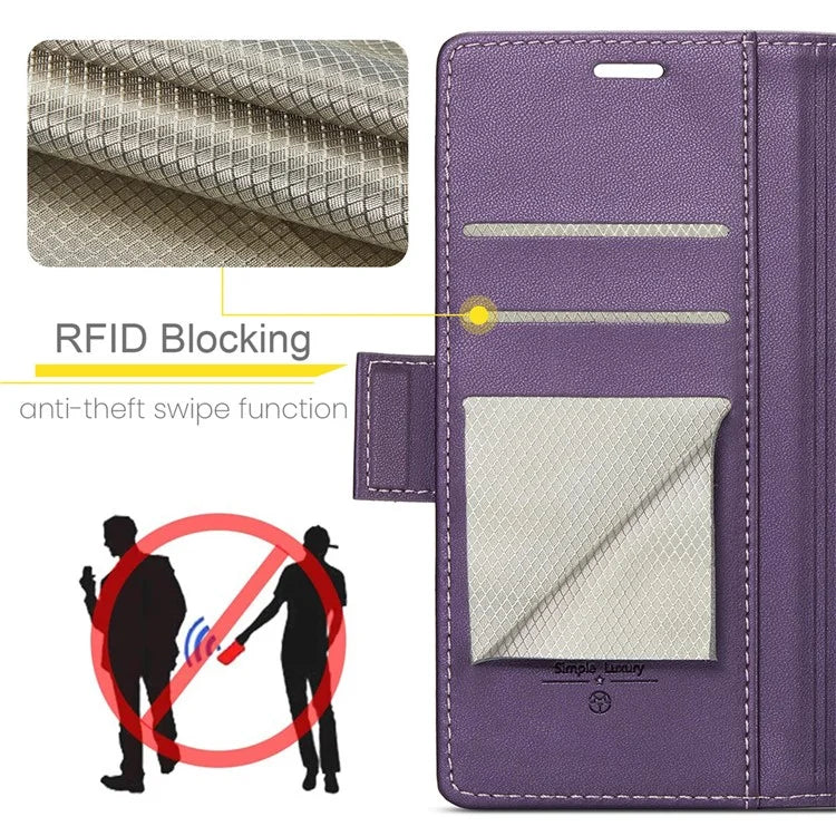 CASEME 023 Series For Xiaomi Redmi Note 13 5G Stand Case RFID Blocking Glossy Phone Cover
