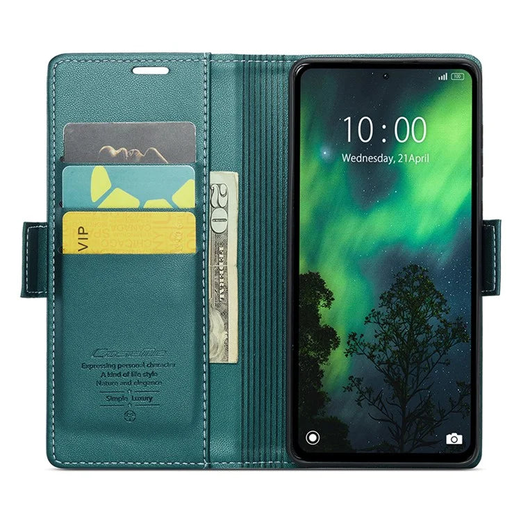CASEME 023 Series For Xiaomi Redmi Note 13 5G Stand Case RFID Blocking Glossy Phone Cover