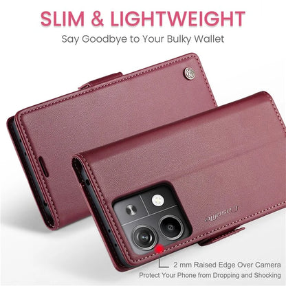CASEME 023 Series For Xiaomi Redmi Note 13 5G Stand Case RFID Blocking Glossy Phone Cover