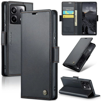 CASEME 023 Series For Xiaomi Redmi Note 13 Pro 5G / Poco X6 5G Case RFID Blocking Wallet Phone Cover