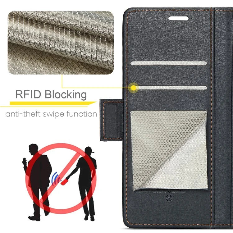 CASEME 023 Series For Xiaomi Redmi Note 13 Pro 5G / Poco X6 5G Case RFID Blocking Wallet Phone Cover