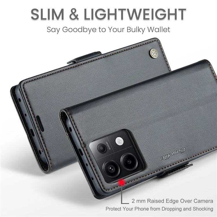 CASEME 023 Series For Xiaomi Redmi Note 13 Pro 5G / Poco X6 5G Case RFID Blocking Wallet Phone Cover