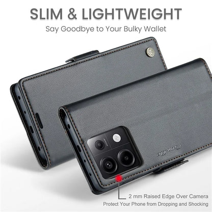 CASEME 023 Series For Xiaomi Redmi Note 13 Pro 5G / Poco X6 5G Case RFID Blocking Wallet Phone Cover