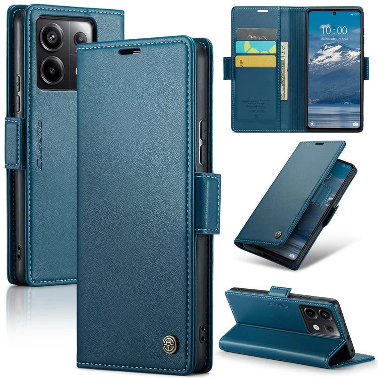 CASEME 023 Series For Xiaomi Redmi Note 13 Pro 5G / Poco X6 5G Case RFID Blocking Wallet Phone Cover