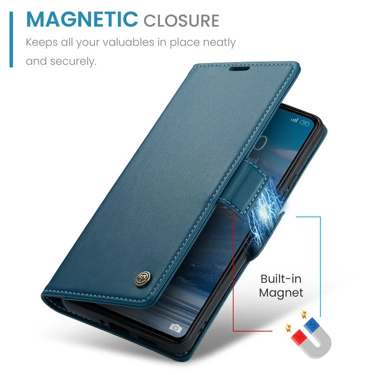 CASEME 023 Series For Xiaomi Redmi Note 13 Pro 5G / Poco X6 5G Case RFID Blocking Wallet Phone Cover