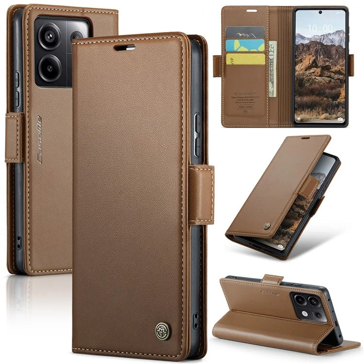 CASEME 023 Series For Xiaomi Redmi Note 13 Pro 5G / Poco X6 5G Case RFID Blocking Wallet Phone Cover