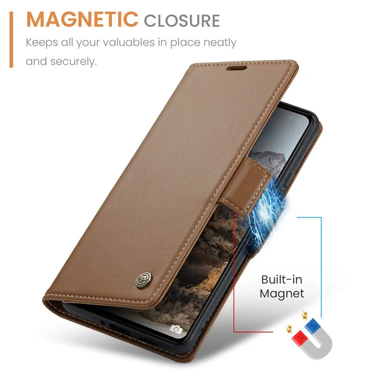 CASEME 023 Series For Xiaomi Redmi Note 13 Pro 5G / Poco X6 5G Case RFID Blocking Wallet Phone Cover