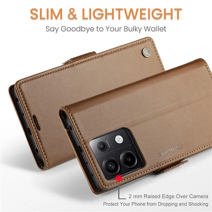 CASEME 023 Series For Xiaomi Redmi Note 13 Pro 5G / Poco X6 5G Case RFID Blocking Wallet Phone Cover