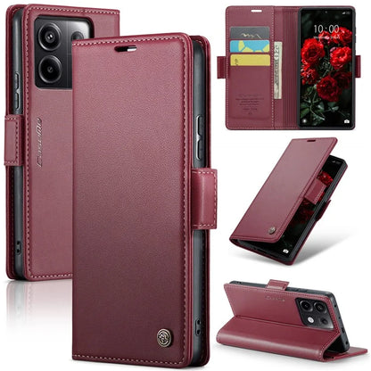CASEME 023 Series For Xiaomi Redmi Note 13 Pro 5G / Poco X6 5G Case RFID Blocking Wallet Phone Cover