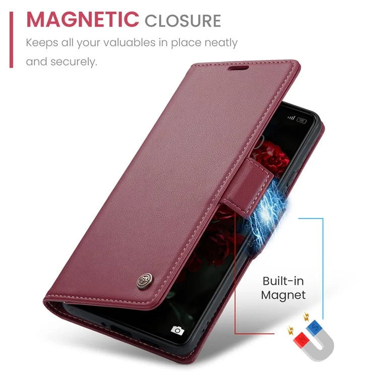 CASEME 023 Series For Xiaomi Redmi Note 13 Pro 5G / Poco X6 5G Case RFID Blocking Wallet Phone Cover