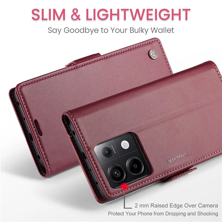 CASEME 023 Series For Xiaomi Redmi Note 13 Pro 5G / Poco X6 5G Case RFID Blocking Wallet Phone Cover