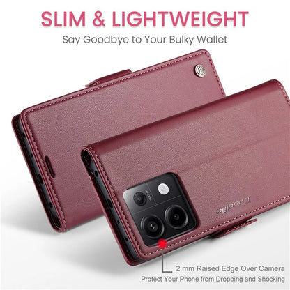 CASEME 023 Series For Xiaomi Redmi Note 13 Pro 5G / Poco X6 5G Case RFID Blocking Wallet Phone Cover
