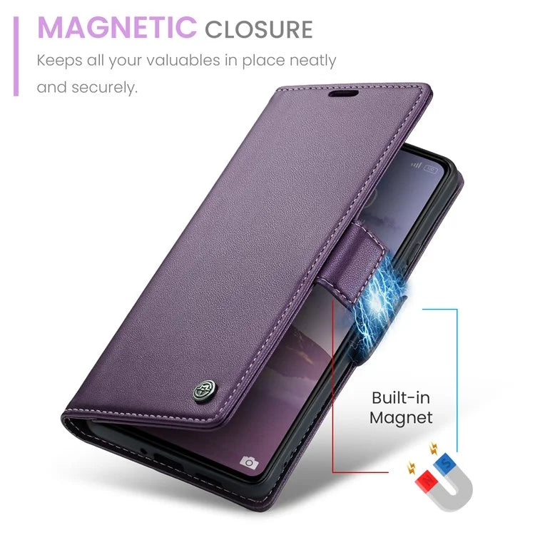 CASEME 023 Series For Xiaomi Redmi Note 13 Pro 5G / Poco X6 5G Case RFID Blocking Wallet Phone Cover