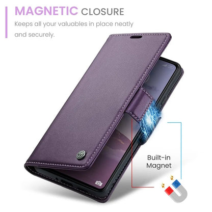 CASEME 023 Series For Xiaomi Redmi Note 13 Pro 5G / Poco X6 5G Case RFID Blocking Wallet Phone Cover