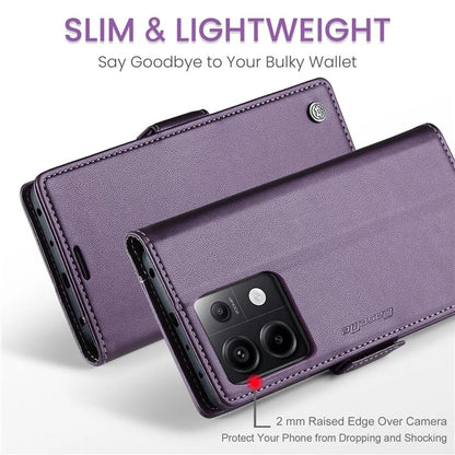 CASEME 023 Series For Xiaomi Redmi Note 13 Pro 5G / Poco X6 5G Case RFID Blocking Wallet Phone Cover
