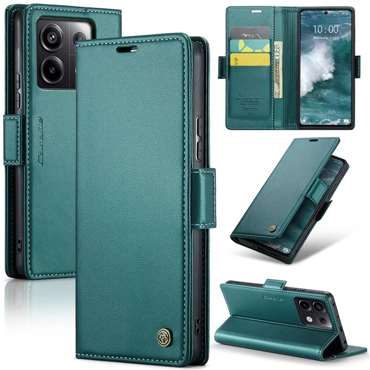 CASEME 023 Series For Xiaomi Redmi Note 13 Pro 5G / Poco X6 5G Case RFID Blocking Wallet Phone Cover