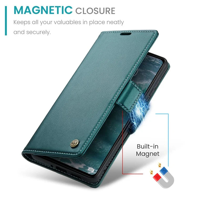 CASEME 023 Series For Xiaomi Redmi Note 13 Pro 5G / Poco X6 5G Case RFID Blocking Wallet Phone Cover
