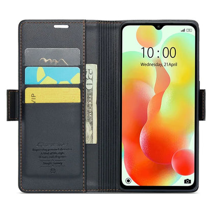 CASEME 023 Series For Xiaomi Redmi 11A 4G / 12C 4G RFID Blocking Case Stand Glossy Phone Cover