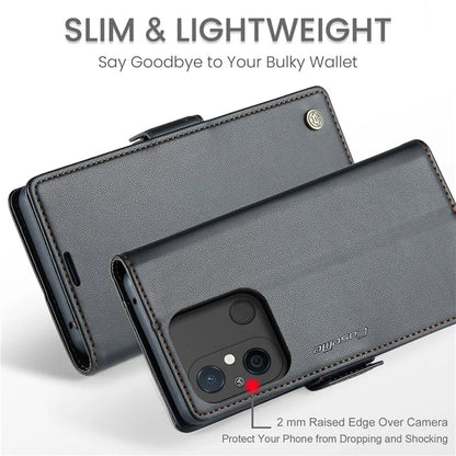 CASEME 023 Series For Xiaomi Redmi 11A 4G / 12C 4G RFID Blocking Case Stand Glossy Phone Cover