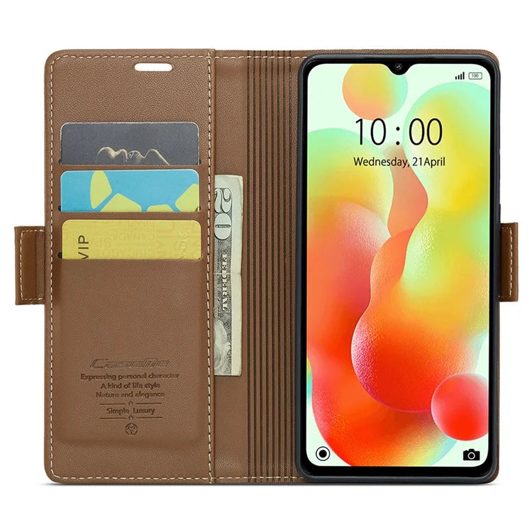 CASEME 023 Series For Xiaomi Redmi 11A 4G / 12C 4G RFID Blocking Case Stand Glossy Phone Cover