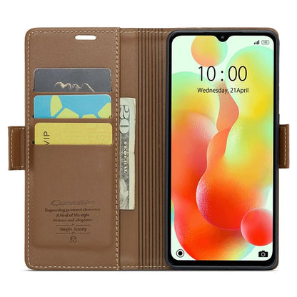 CASEME 023 Series For Xiaomi Redmi 11A 4G / 12C 4G RFID Blocking Case Stand Glossy Phone Cover