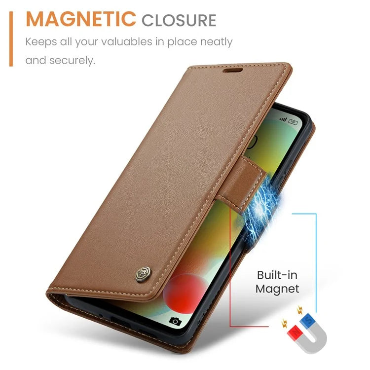 CASEME 023 Series For Xiaomi Redmi 11A 4G / 12C 4G RFID Blocking Case Stand Glossy Phone Cover