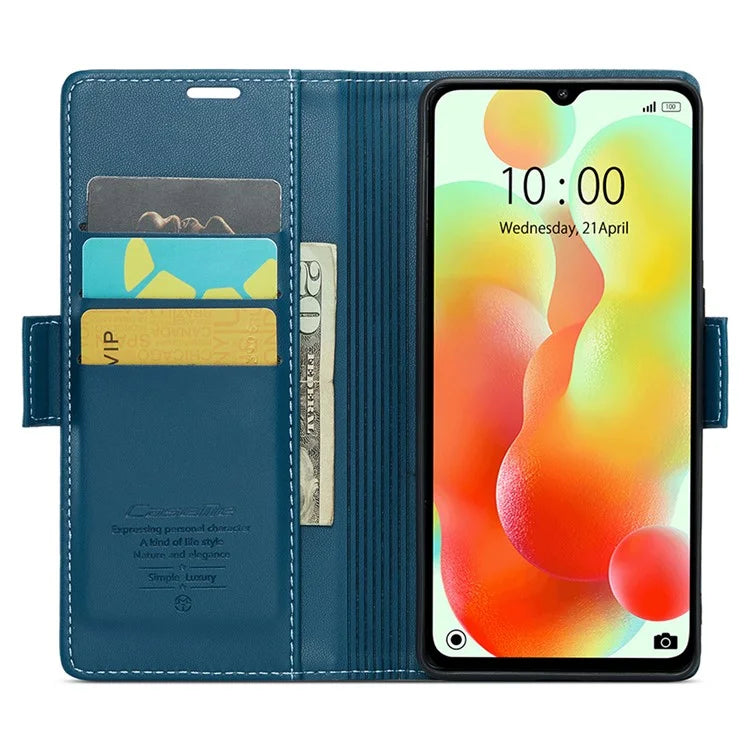 CASEME 023 Series For Xiaomi Redmi 11A 4G / 12C 4G RFID Blocking Case Stand Glossy Phone Cover