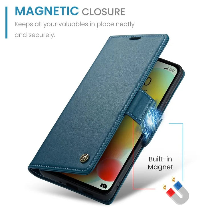 CASEME 023 Series For Xiaomi Redmi 11A 4G / 12C 4G RFID Blocking Case Stand Glossy Phone Cover