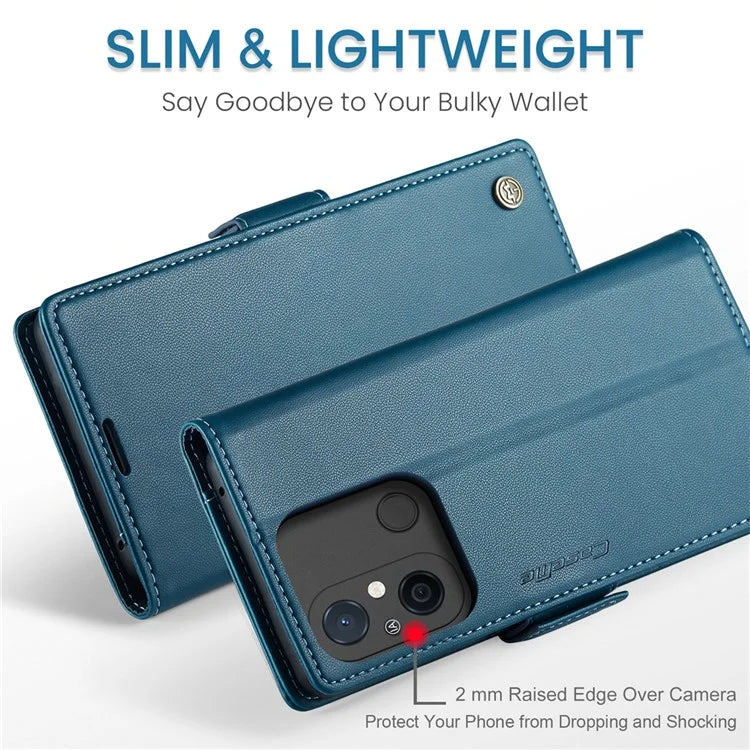 CASEME 023 Series For Xiaomi Redmi 11A 4G / 12C 4G RFID Blocking Case Stand Glossy Phone Cover